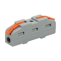 Клемма СМК 222-421 проходная 1 полюс (0,08-4 мм²), серая (50 шт./уп.) REXANT
