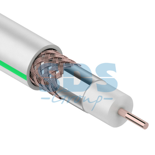 Кабель SAT 703B (75 Ом), CCS/Al/Al (1,02/Al/64*0,12 мм) 75%, (бухта 20 м), белый PROconnect