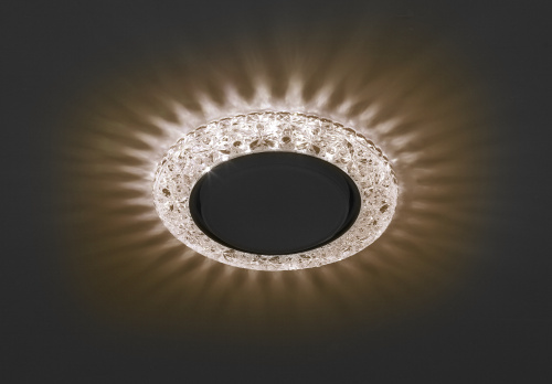 Светильник ЭРА декор cо светодиодной подсветкой Gx53, шампань фото 2