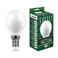 Лампа светодиодная SAFFIT SBG4507 Шарик E14 7W 230V 4000K