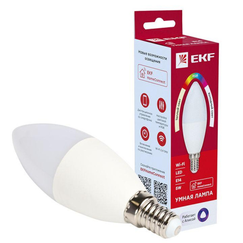 Умная лампа EKF Connect 5W WIFI RGBW E14 slwf-e14-rgbw фото 3