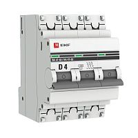 Автоматический выключатель 3P 4А (D) 4,5kA ВА 47-63 EKF PROxima mcb4763-3-04D-pro
