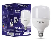Лампа светодиодная 50Вт HP 4000К Е40/Е27 176-264В TOKOV ELECTRIC TKE-HP-E40/E27-50-4K