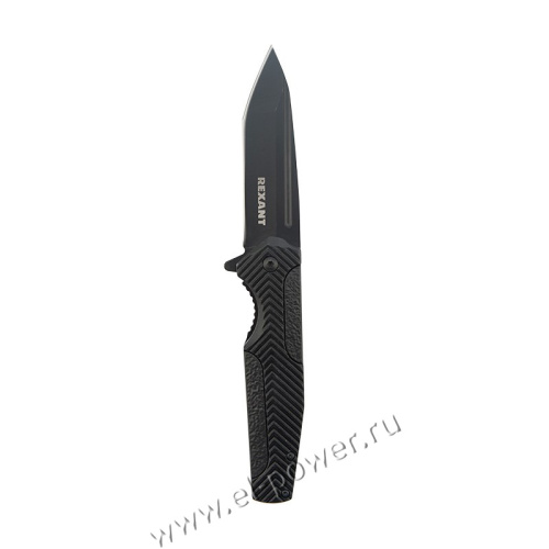 Нож складной полуавтоматический REXANT Black Spear