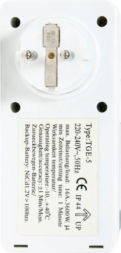 Розетка с таймером (недельная) в защитном корпусе IP 44 3500W/16A 230V, TM23 FERON фото 8