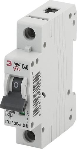 Автоматический выключатель ЭРА PRO NO-901-58 ВА47-63 1P 40А кривая C 6кА