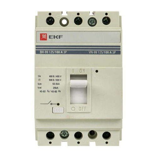 Выключатель нагрузки ВН-99 125/100А 3P EKF PROxima sl99-125-100 фото 2