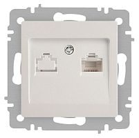 Розетка Intro Accent 6-303-06 информационная RJ45, IP20, СУ, перламутр