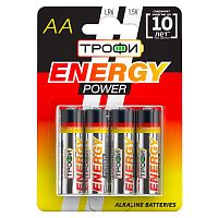 Батарейки Трофи LR6-4BL ENERGY POWER Alkaline (40/640/20480)