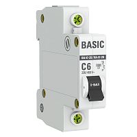 Автоматический выключатель 1P 6А (C) 4,5кА ВА 47-29  Basic mcb4729-1-06C