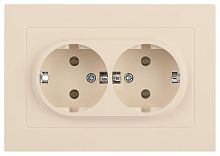 Розетка Intro Accent 6-205-02 2X2P+E Schuko, 16А-250В, IP20, СУ, AL/CU, слоновая кость
