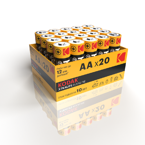 Батарейки Kodak LR06-20 bulk XTRALIFE Alkaline (20/360/21600)