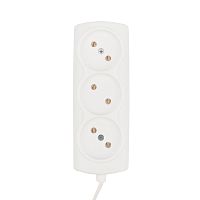 Удлинитель STANDARD 3 гнезда, 3м, 2х0,75мм² , б/з, белый PROconnect