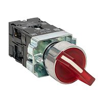Переключатель BD21 2P c красной подстветкой 230В NO EKF PROxima xb2-bk21-r-230