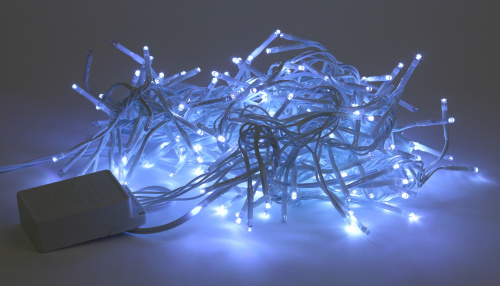 ENIN - WC ЭРА Гирлянда LED Мишура 3,9 м белый провод, холодный свет,  220V (24/576) фото 5