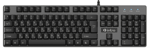 Клавиатура Intro KG480 игровая проводная металлическая с подсветкой черная фото 3