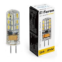 Лампа светодиодная, (2W) 12V G4 2700K JC, LB-420 FERON