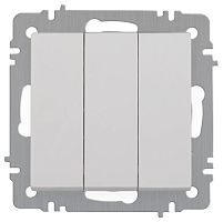 Выключатель Intro Accent 6-106-01 тройной 10А-250В IP20 СУ AL/CU бел. Intro Б0063531
