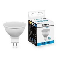 Лампа светодиодная, (5W) 230V G5.3 6400K MR16, LB-24 FERON