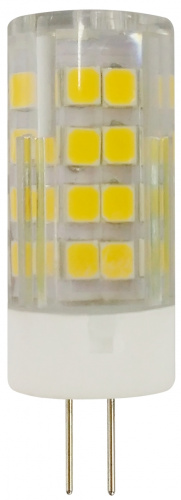 Лампочка светодиодная ЭРА STD LED JC-3,5W-220V-CER-827-G G4 3,5Вт керамика капсула теплый белый свет фото 3