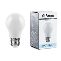 Лампа светодиодная,  (3W) 230V E27 6400K A50, LB-375 FERON