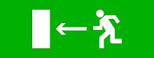 Пиктограмма "Направление налево" 320х120мм (для EXIT, SAFEWAY-40) EKF pkal-01-03