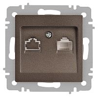 Розетка Intro Accent 6-303-08 информационная RJ45, IP20, СУ, бронза
