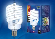 Лампа энергосберегающая Uniel ESL-S23-120/6400/E40 обладает цоколем E40 и мощностью 120 вт. Цвет свечения: холодный белый