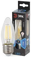 Лампочка светодиодная ЭРА F-LED B35-7W-840-E27 Е27 / Е27 7Вт филамент свеча нейтральный белый свет