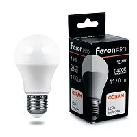Лампа светодиодная, (13W) 230V E27 6400K A60, LB-1013 FERON