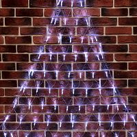 Гирлянда светодиодная Сеть треугольная 1,5х2х2м 136 LED БЕЛЫЙ прозрачный ПВХ IP65 свечение с динамикой 230В контроллер в комплекте NEON-NIGHT