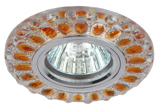 DK LD10 SL OR/WH Светильник ЭРА декор cо светодиодной подсветкой MR16, прозрачный оранжевый (50/1400 фото 3
