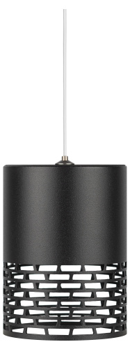 Светильник подвесной (подвес) ЭРА PL29 BK цоколь GX53 потолочный цилиндр черный фото 5