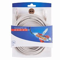 Rexant Пaтч-корд U/UTP, категория 5e, RJ45-RJ45, неэкранированный, PVC серый, 5м