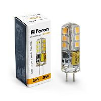 Лампа светодиодная, (3W) 12V G4 2700K JC, LB-422 FERON