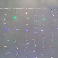 Гирлянда светодиодная Занавес 2х3м 448 LED МУЛЬТИКОЛОР прозрачный ПВХ IP65 постоянное свечение 230В нужен блок 303-500-1 NEON-NIGHT