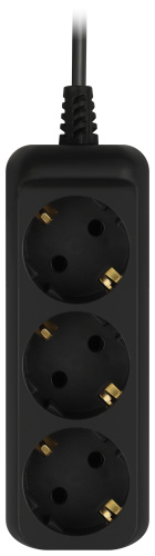 Удлинитель электрический ЭРА UX-3e-3m-B с заземлением 3 розетки 3м ПВС 3x0,75мм2 10А черный фото 3