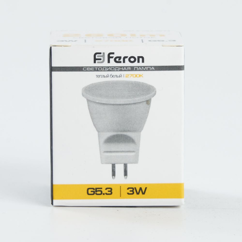 Лампа светодиодная, (3W) 230V G5.3 2700K MR11, LB-271 FERON фото 4