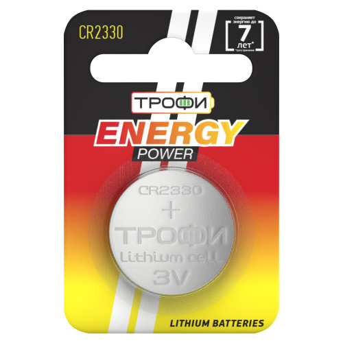 Батарейки Трофи CR2330-1BL ENERGY POWER Lithium (10/240/30240) фото 2