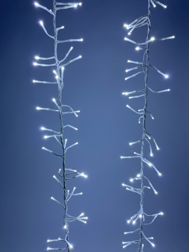ENIN - WC ЭРА Гирлянда LED Мишура 3,9 м белый провод, холодный свет,  220V (24/576) фото 6
