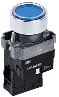 Кнопка LA167-BWF3671 d=22мм RC 1з с подсвет. синяя IEK