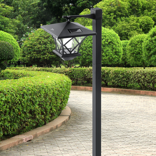 SL-PL155-PST ЭРА Садовый светильник на солнечной батарее, пластик, черный, 155 см (6/72) фото 2