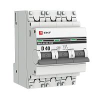 Автоматический выключатель 3P 40А (D) 4,5kA ВА 47-63 EKF PROxima mcb4763-3-40D-pro