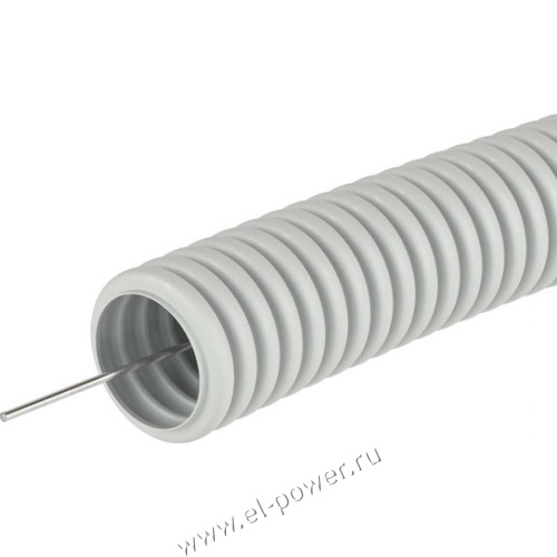 Труба гофрированная ПВХ 25 с зондом (50 м/уп) (Электропласт)