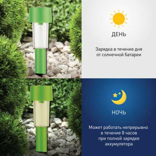 SL-PL30-CLR ЭРА Садовый светильник на солнечной батарее, пластик, цветной, 32 см (24/1320) фото 7