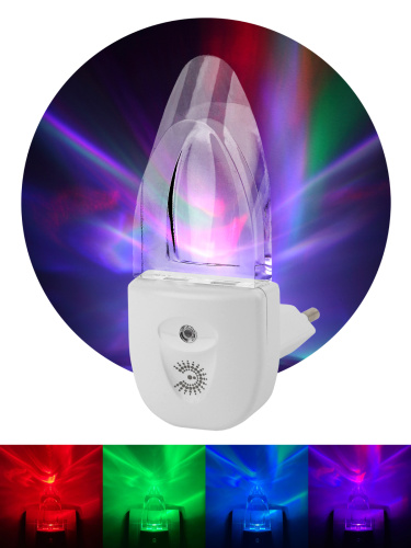 Ночник - светильник светодиодный ЭРА NN-618-LS-W в розетку с датчиком освещенности белый фото 5