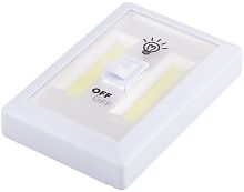 Светодиодный светильник с переключателем 1LED 3W (3*AAA в комплект не входят),  115*75*35мм, белый, 