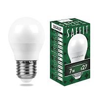 Лампа светодиодная, 7W 230V E27 2700K G45, SBG4507 SAFFIT