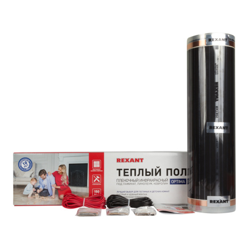 Пленочный теплый пол REXANT  Optima 150 7 м²/0,5 х 14 м/ 1050 Вт  (мощность: 1050 Вт/0,5х14 метров/S обогрева: 7 м²)