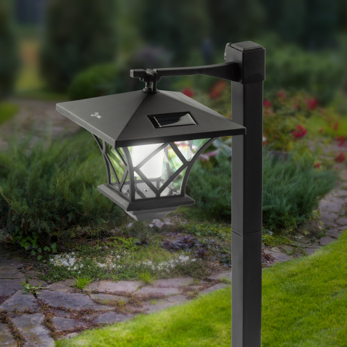 SL-PL155-PST ЭРА Садовый светильник на солнечной батарее, пластик, черный, 155 см (6/72) фото 4